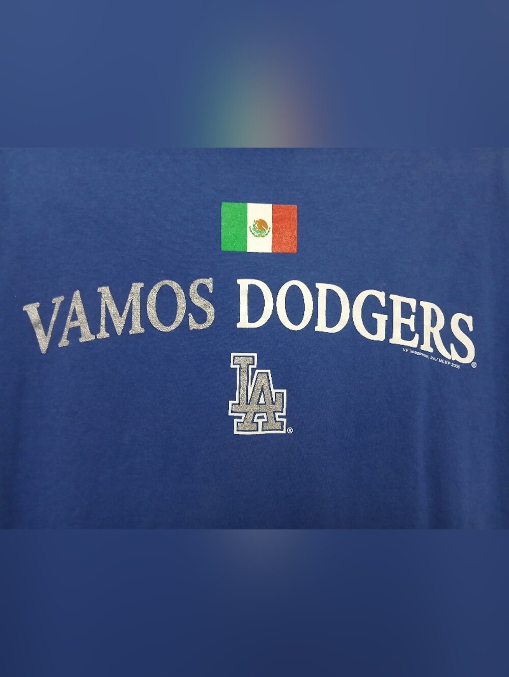 Los Dodgers LA Logo T-Shirt with Mexican Flag